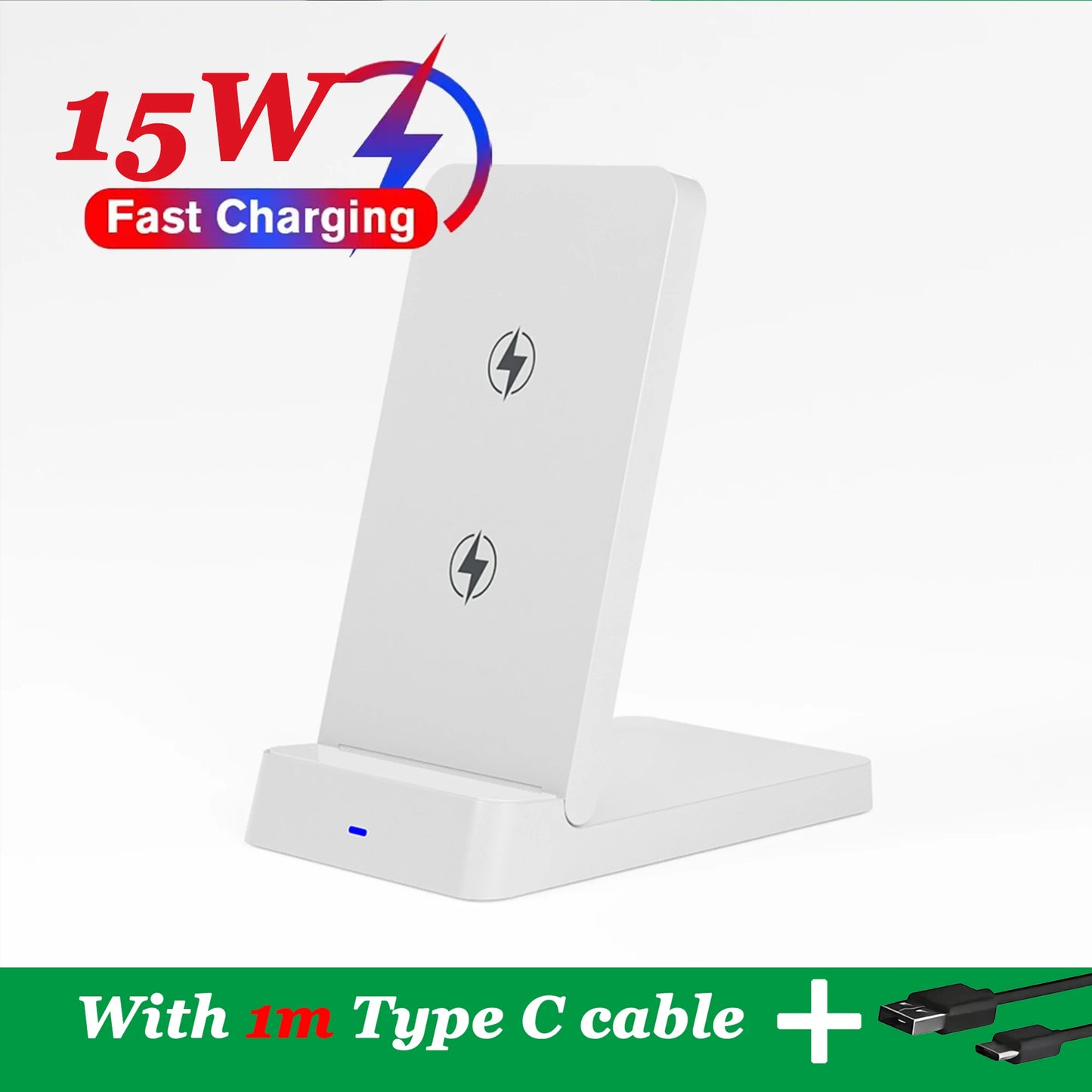 Wireless Charger 15w Wireless Charging Stand iPhone 15/15 Plus/15 Pro Max/14/13/SE 2022/12/11/X/8,Galaxy S22/S21/S20/S10