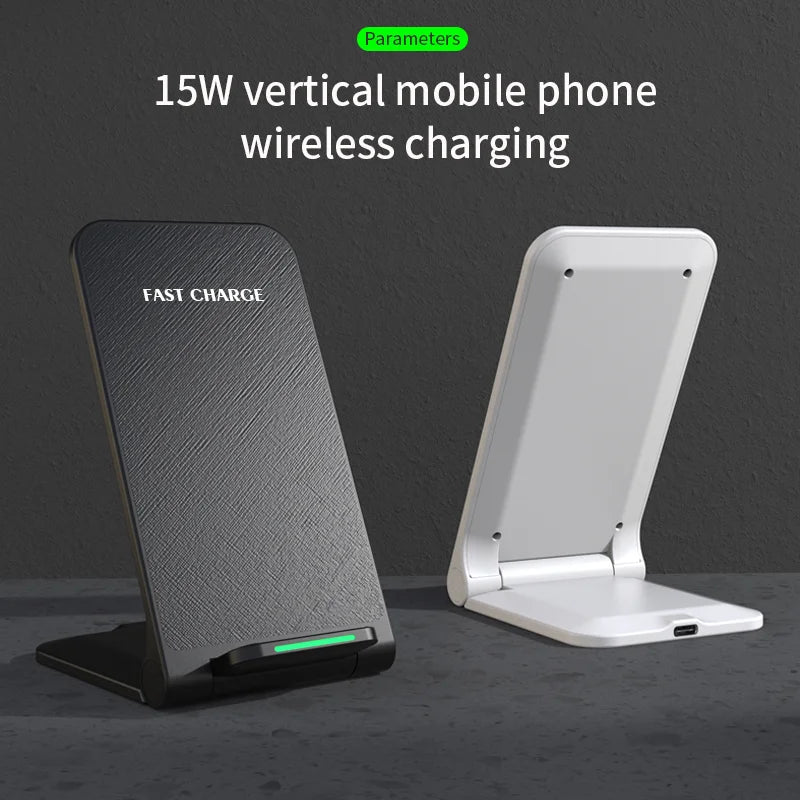 Wireless Charger 15w Wireless Charging Stand iPhone 15/15 Plus/15 Pro Max/14/13/SE 2022/12/11/X/8,Galaxy S22/S21/S20/S10